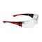 Radians Obliterator, Safety Glasses, Anti-Scratch, Clear Lens, Red/Black Frame, Frameless, 1 PR OBL1-10 - alternate 1